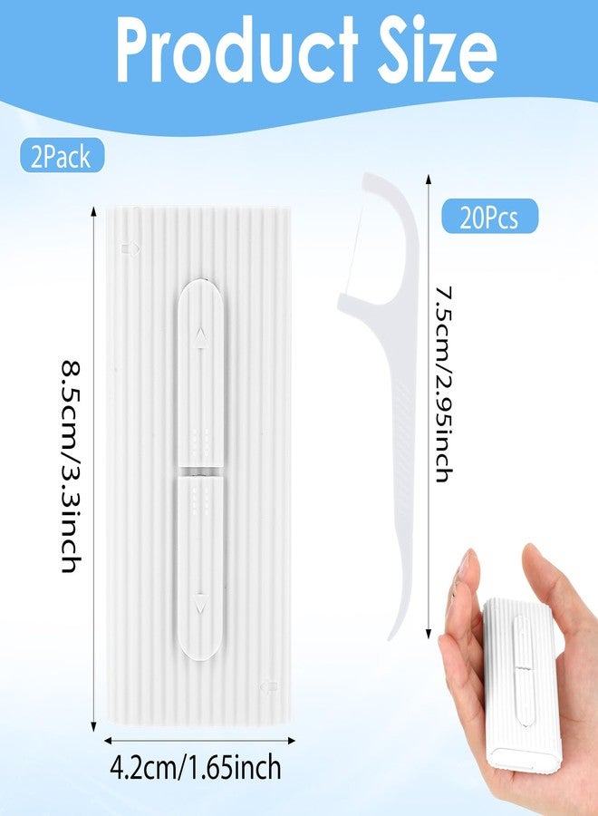 WJIAAA Portable Dental Floss Case, 2 Pcs Refillable Travel Floss Pick Dispenser Storage Organizer Box Storage 20 Pcs Teeth Cleaning Picks for Oral Care Teeth Cleaning Perfect Tool - Image 2